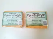 2 PACK TRADER JOE'S Pop Up Sponges Natural Vegetable Cellulose 4x3x1 Compost