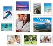 White Picture Frames Collage Wall Decor 10 Pack,Gallery Wall Frame Set for Wall or Tabletop Display,Multi Sizes Including 25x20CM, 18x13CM, 15x10CM Family Photo Frames