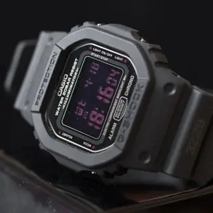 CASIO G-SHOCK DW-5600MS-1 經典個性數位電子錶/43mm/消光黑【第一鐘錶眼鏡】