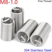M8 - 1.0 304 Stainless Steel Fine Thread Helicoil Insert Wire Threaded Inserts