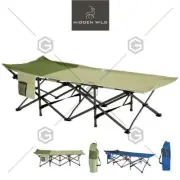 Hidden Wild XL Portable Folding Camp Bed Cot Instant Open Close with Carry Bag