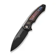 WE Knife Hyperactive Frame Lock 23030-4 Vanax Flamed Black Titanium Knives