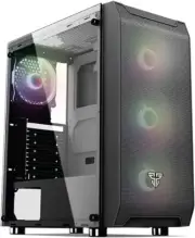 Fantech PC Gaming Computer Desktop Case Tempered Glass Side Panel ATX Tower with