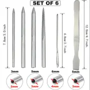 6 Pack Paracord Bracelet Stainless Steel Fid Lacing Stitching Needles Tool ~GY