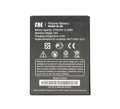 3.8V 2700mAh BL-08 Original OEM Battery for THL 2015 Smart Phone Backup