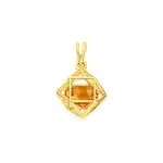 9ct Gold Citrine Prism Pendant in Yellow