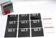 Lot 9 Brand New Memorex 3.5 Inch Floppy Disks 2SHD with Labels