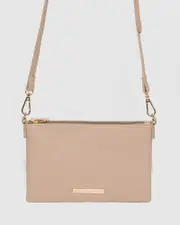 Taupe Peta Crossbody Bag