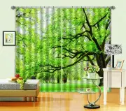 3D Tree leaf 35 Blockout Photo Curtain Printing Curtains Drapes Fabric Window AU