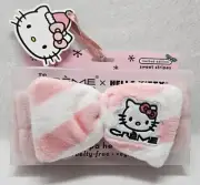 Hello Kitty X The Creme Plush Spa Headband Sweet Stripes Limited Edition/New