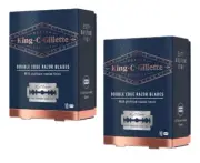 King C Gillette Double Edge Razor Blades (2 x 10 Packs)