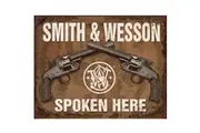 Smith & Wesson Spoken Here Tin Sign
