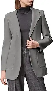 [Amoretu] Women's Wool Kint Blazers Work Casual Suit with Pockets Long Sleeve Outerwear, 2024