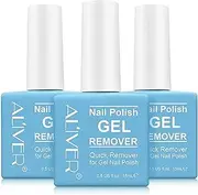 Gel Nail Polish Remover, Gel Polish Remover for Nails - Quickly & Easily Remove Nail Polish Within 3-5 Minutes, No Need Tin Foil & Don't Hurt Nails, Professional Non-Irritating Gel Nail Polish Remover (3PACK)