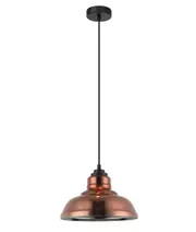 Lamina Retro Dome Glass Pendant Light Copper