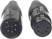 TINEASUR 1 Pair 5 5 Pin XLR Male to Female Audio Adapter Tip Plug Converter Audio Connector Microphone Audio Adapter Jack Audio Adapter Black
