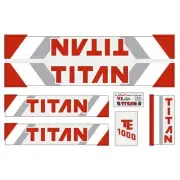 Titan - TE1000 - White decal set - Old school bmx