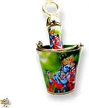 Brij Sugandha Radha Krishna Printed Bucket Pickari – for Laddu Gopal ji Holi Celebration Acrylic Small Balti Pichkari [ Multicolor ] | by The Kanha Store