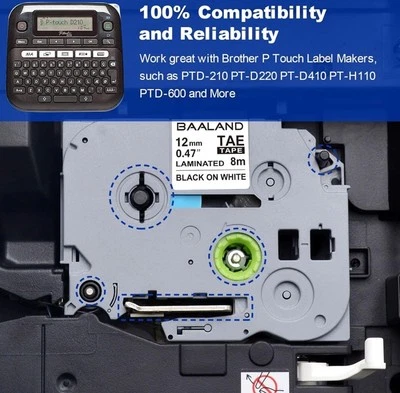 9-Pack Label Maker Tape Replacement for TZe231 Brother P Touch Label Maker
