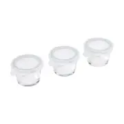 3 Pack Mini Glass Containers