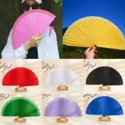 Vintage Folding Fan Portable Wooden Hand Held Fans Dances Wedding Party Favors
