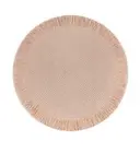 Set Of 4 Pink Fringed Placemats -