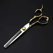 Hair Cutting Scissors, 6Inch Professional 440C Steel d Scissor Cutting Barber Haircut Thinning Shears Hairdressing Scissors,Thinning Scissor-B