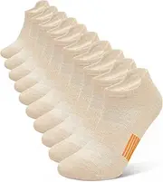 [Henwarry] Women's 10 Pairs Athletic Running Low Cut Socks Thin Cotton Soft Ankle Tab Socks
