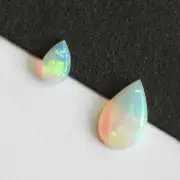Set of 2 pear 0.54ct Australian opal natural solid loose unset Coober Pedy