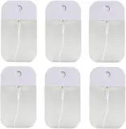 Granmagazz 6 Pcs Travel Spray Bottle Set - 50ml Portable Moisturizing Sprayer Box, Mini Refillable Cosmetic Perfume Atomizer, Clear Card Bottle for Alcohol Hand Wash, Outdoors and Travel