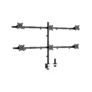 Brateck Pole Mount Six-Screen Monitor Mount (17"-32") - Black