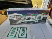 NOS 2001 Hess Truck, Helicopter With Motorcycle And Cruiser