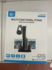 PS5 New (Slim) Stand with 2 Cooling Fan and Dual Controllers Charger Station