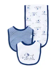 Little Me Infant Boys' Puppy Bib & Burp Cloth Set - Baby