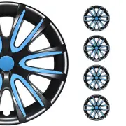 14" Wheel Covers Hubcaps for Ford Black Blue Gloss