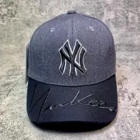 在飛比找蝦皮購物優惠-韓國 MLB 洋基 Yankees 灰色 彎簷棒球帽全新正品