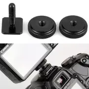 1/4 Inch Dual Nuts Tripod Mount Screws to Flash Camera Hot Shoe Adapter Tool