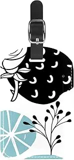 [WOSHJIUK] Luggage Tags,2 Pack Labels Suitcase Tags,Penguin Bush Blooming,Luggage Tags Privacy Protection Travel Bag Tag