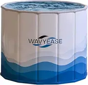 Newly Upgraded Portable Bath Tub for Adults(80 * 66CM) - Foldable Cold Plunge Tub for Recovery - Collapsible Soaking Bath Tub for Shower Stall Home SPA - Outdoor Ice Bathtub for Athletes (White)