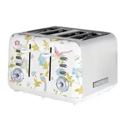 Laura Ashley Elvenden 4 Slice Toaster - White/Silver