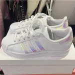 正版 ADIDAS SUPERSTAR 經典運動板鞋 白粉紫 FV3139