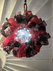24 in. Stranger Things Inspired Halloween Wreath with lights a day logo