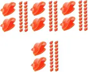CONGARTENO 80 Pcs Accessories Mini Duck Mouth Duck Toy Mouth Puppet Mouth Craft Toy Beak Toy Stuffed Animal Toy Mouth Decor for DIY Safety Mouth Dolls Toys Plastic Orange