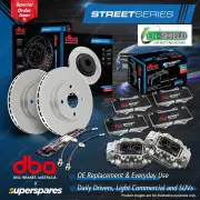 DBA Rear Disc Brake Rotors Pads Calipers Hoses Kit for Subaru Forester SH S12