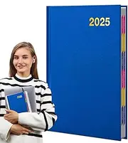 2025 Calendar Notebooks - Daily Planner Notebooks, Work Planner Organizer Notebook | Waterproof A5 Calendar Notebooks Smooth Thick Schedule Book Home School Supplies for Students(8.27x5.59 Inches)
