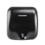 Mywashroom Hand Dryer Commercial High Speed Quick Drying Chrome Brushed Stainless-Black