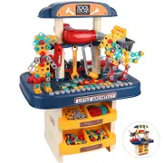 Catzon Tool Bench Set for Kids Toy Workbench Building Puzzles with Large Storage Space Electric Drill Game