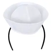 Small Hat Adults Cosplay Costume Cosplay Nightclub Bar (White)