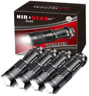 4 Pack Small Mini Flashlight LED Single Mode Light 1 Mode Flashlight Aluminum...