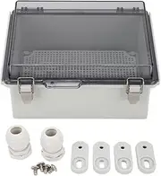Junction Box in ABS Plastic with Clear Cover, Universal Outdoor Project Enclosure, Gray Junction Boxes